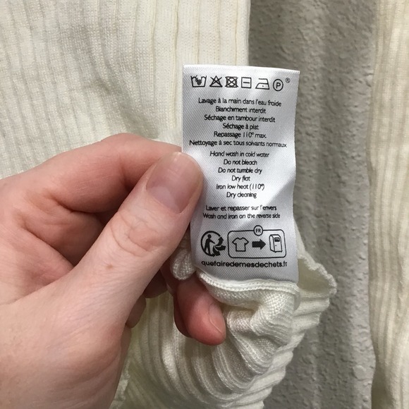 White Ribbed Sweater - Picture 7 of 8